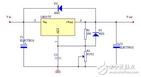 用LM317得到直流20V應(yīng)用電子電路設(shè)計