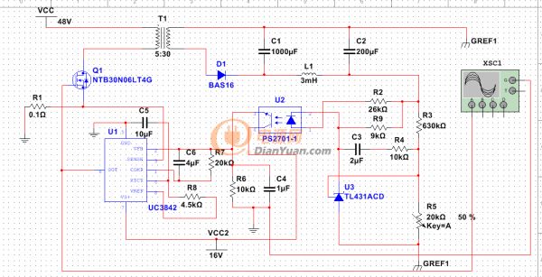 單端反激式開關(guān)電源電路